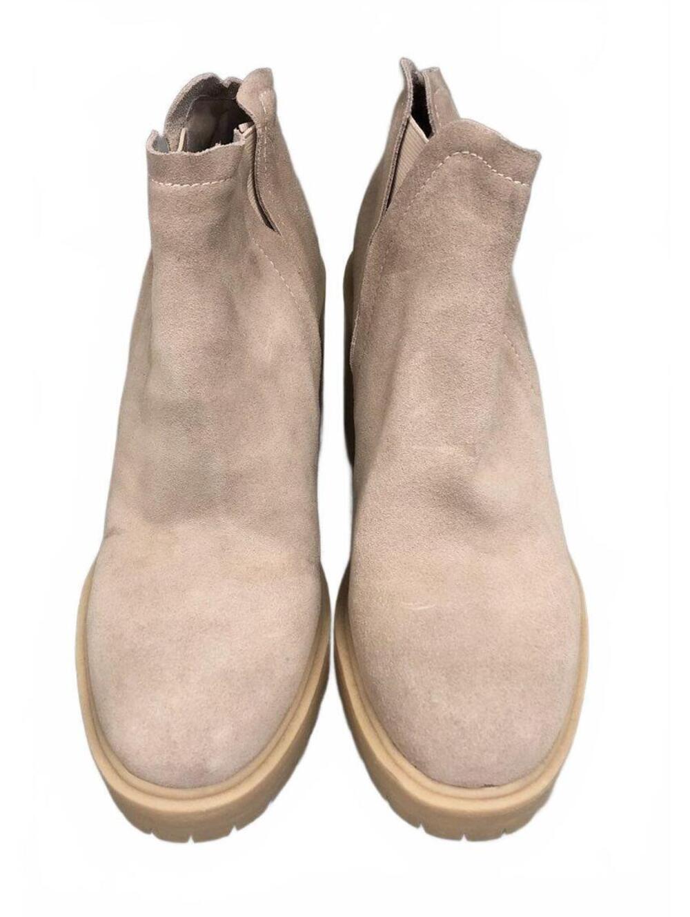 Dolce Vita Cashe H2O Tan Suede Waterproof Lug Sole Ankle Boots Women's Size 10 - Picture 2 of 7
